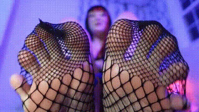 Oily Fishnet Sock Footjob JOI Countdown
