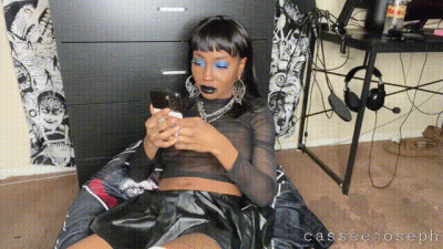 Goth Girl Ignores You While Watching Porn And Maturbating