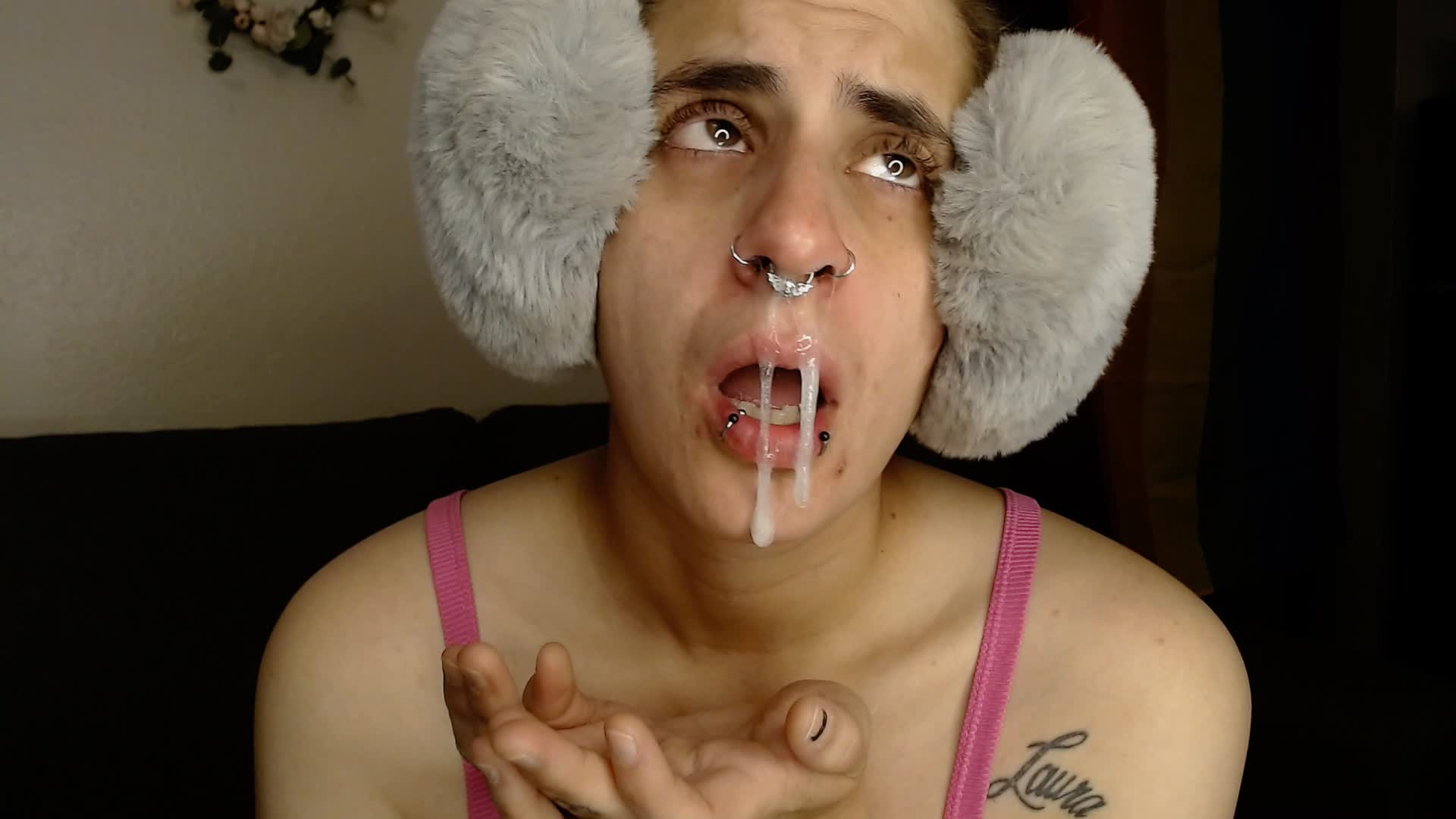 Sick Girl Makes Snotty Mess