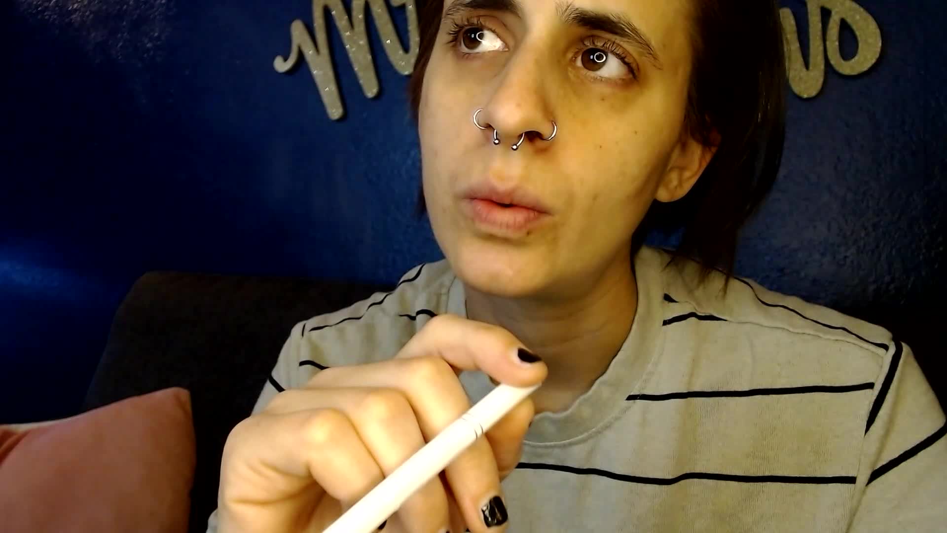 Abby Closeup Smoking