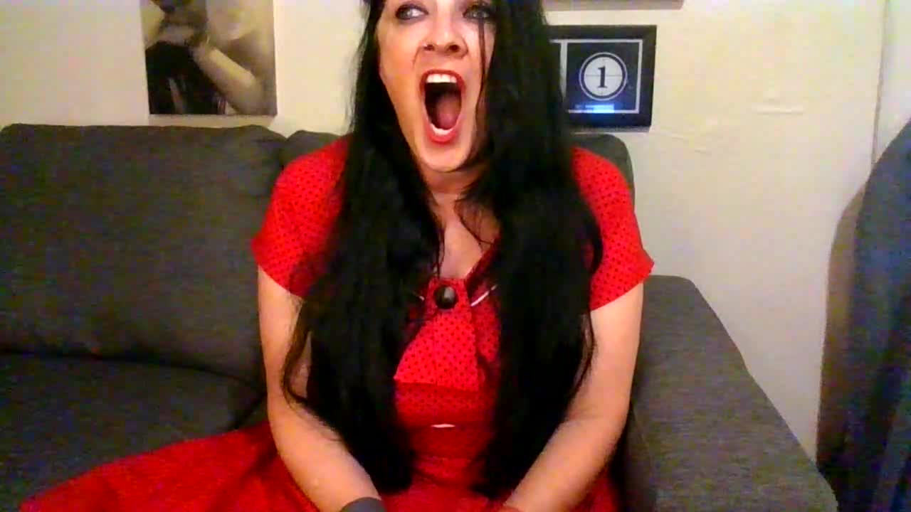 Anna Yawns In A Pretty Red Dress