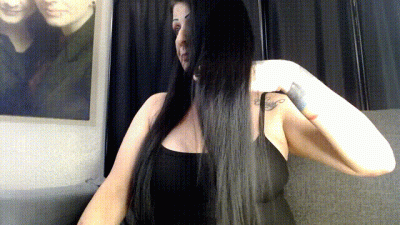 Long Black Hair Brush Finger Brushing