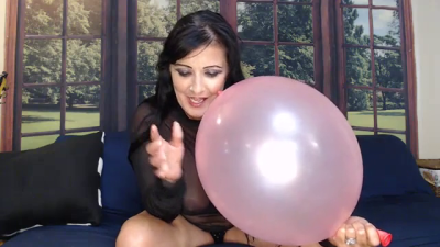 Blowing Up And Deflating Big Pink Balloon
