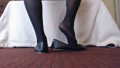 Stockings Ballet Flats Shoeplay Dipping