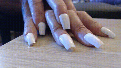 Tapping Clicking White Fingernails