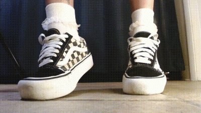 School Girl Ruffled Socks Fav Pair Vans Sneakers