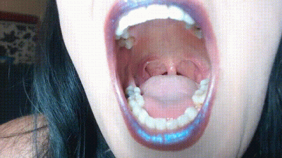Deep Inside Tongue Teeth Uvula Throat