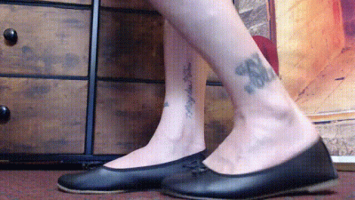 Black Ballet Flat Dipping