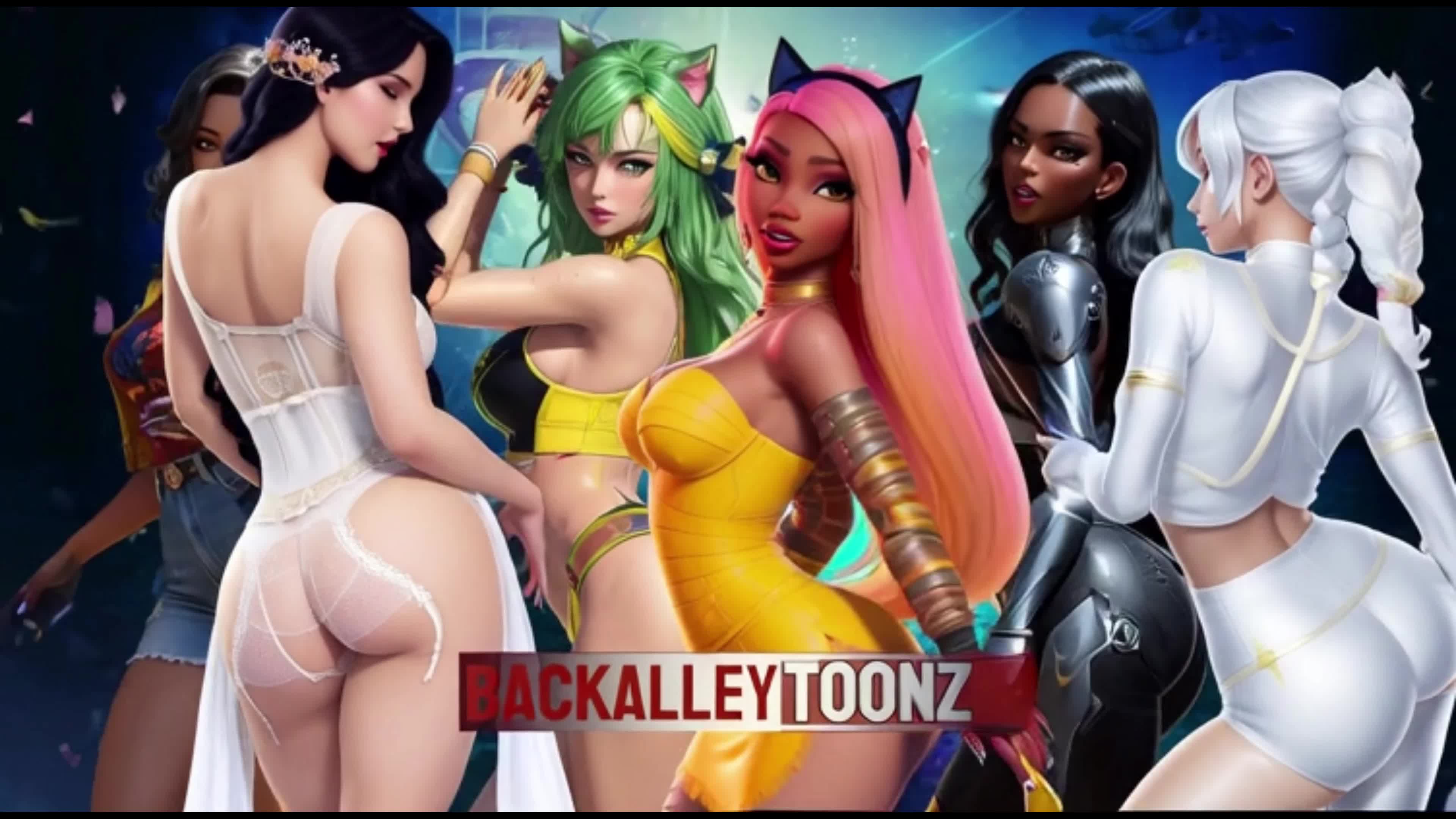 Big Ass 3D Animated Show Stopping Stripper Dance In The Arcade