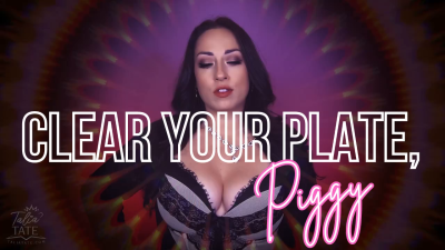 Clear Your Plate Piggy Feedee Encouragement