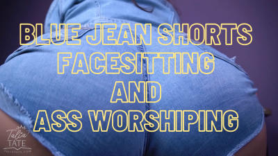 Blue Jean Shorts Facesitting And Ass Worshiping