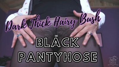 Dark Thick Hairy Bush In Black Pantyhose JOI Sensual Domination