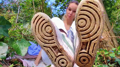 Lick Trekking Muddy Sneakers!