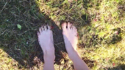 Barefoot Feet In Mud