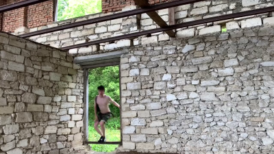 Boy Get Hard His 23 Cm Cock In The Abandoned Building (Risky)/ Public