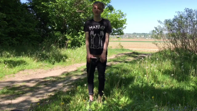 Jerking Off In Forest