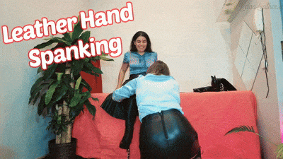 Hand Spanking Leather Mia And Reina Leather