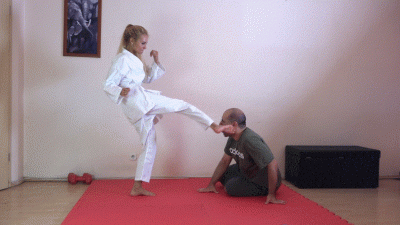 Cecilia Lethal Karateka Feet Fight Me, Bully!- Extreme Punishment With Kicking And Stomping