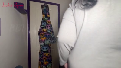 BBW Long Gray Dress Booty Clapping & Tease 4k