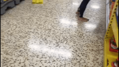 Clumsy Shopper Foot Loser