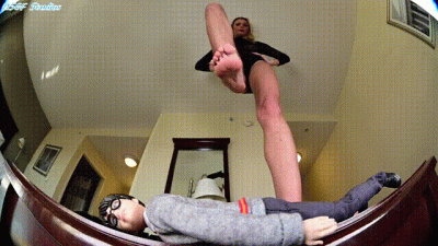 Swede Tramples Short Nerd!