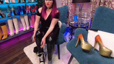 Mdigia Walks And Crushes Some Crackers Beneath Her Sneaker High Heels