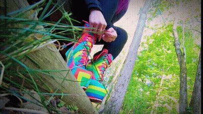 Boot Domination While Walking In The Woods