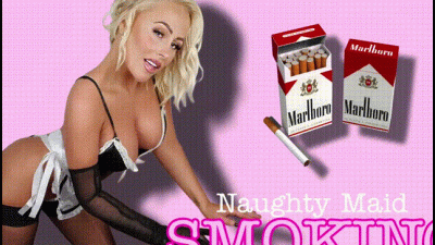 PVC Maid Smoking