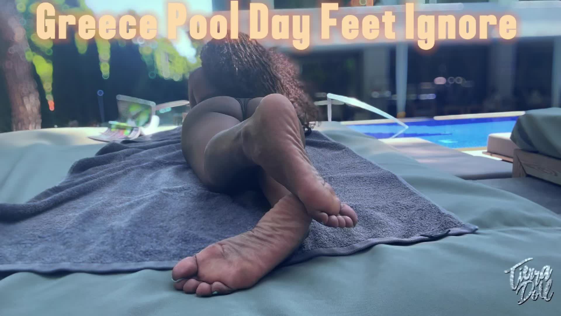 Greece Pool Day Foot Ignore