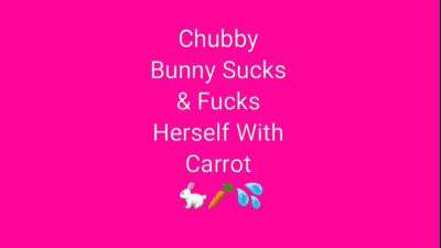 Pink Bunny Sucks & Fucks Herself With Carrot