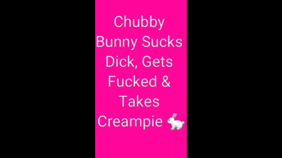 Pink Bunny Sucks Dick, Gets Fucked & Takes Creampie