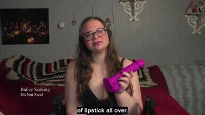 Rainbow Game Dildo Sucking- Ad