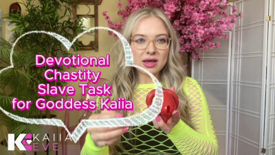Devotional Chastity Slave Task For Goddess Kaiia