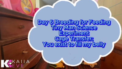 Day 6 Breeding For Feeding Tiny Man Science Experiment Cage Transfer: You Exist To Fill My Belly