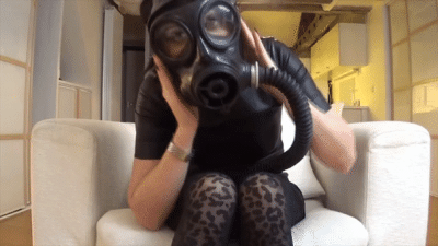 Gasmask Mistress In Leather
