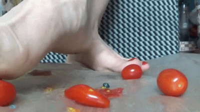 Mistress Isadora Food Play With Her Bare Feet