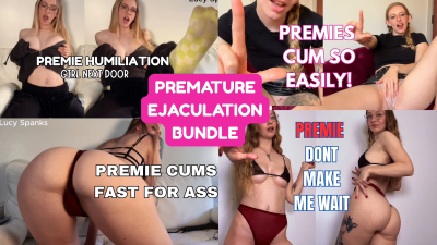 Premature Ejaculation Humiliation JOI Compilations Blonde Femdom POV Ass Worship