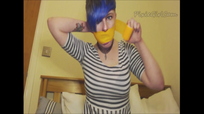 Trying On A Wrap Gag For You With Pixie