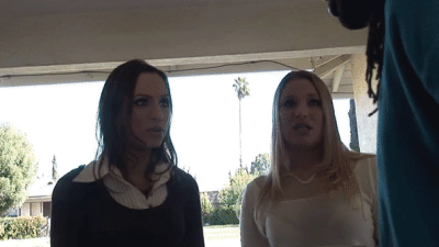 Aurora Snow And Amber Rayne Double Deep Throat For BBC