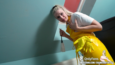 Cleaning Lady Rubber Household Gloves Handjob POV