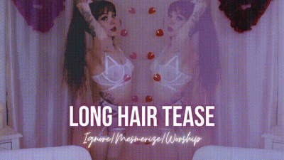 Spying While Goddess Styles Her Hair: Ignore/Mesmerize/Worship