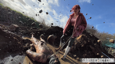 A Filthy Slave In A Muddy Puddle Miss Eva Ray Mp4 4K Ultra HD