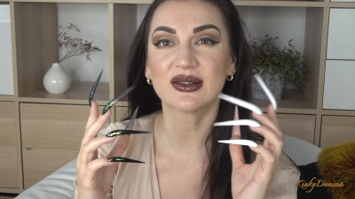 Black And White Stiletto Nails Worship