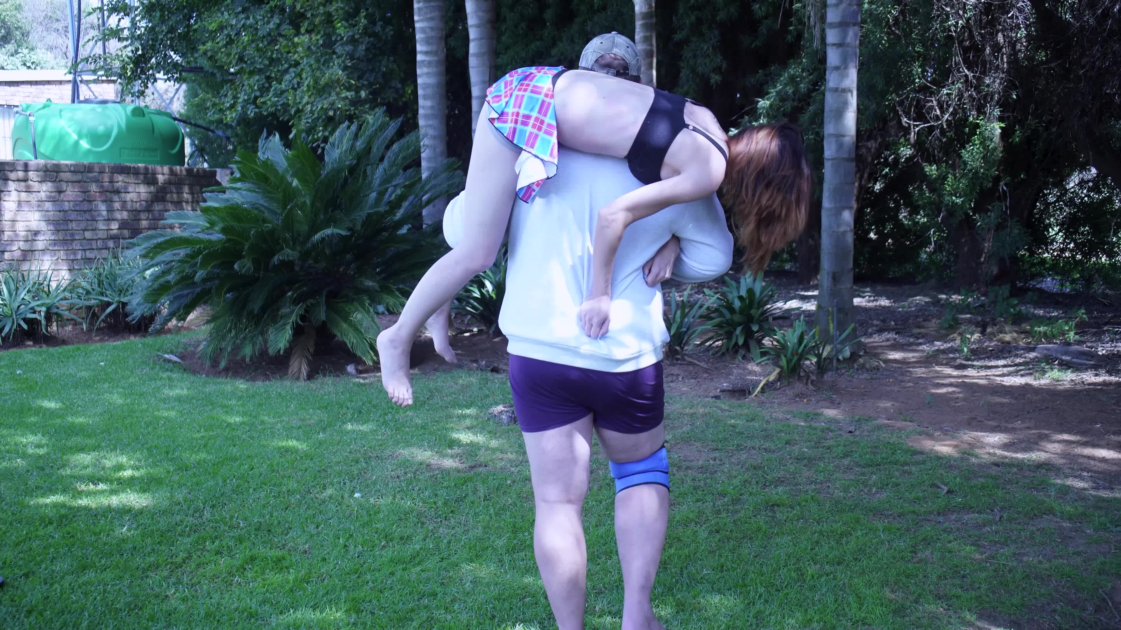 Lift & Carry - Strong Man Effortlessly Lifts & Carries Her