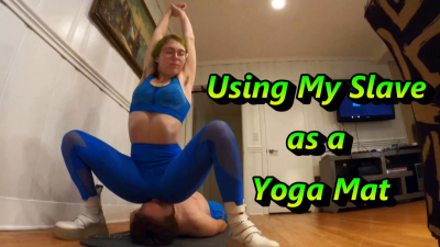 Using My Slave As A Yoga Mat