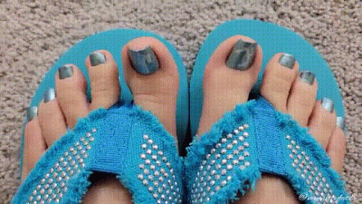 Blue Toes Foot POV Wiggle