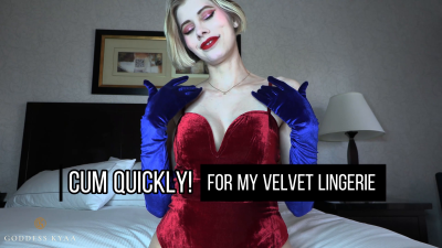 Cum Quickly! For My Velvet Lingerie- JOI Femdom Cum Countdown By Goddess Kyaa