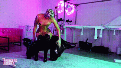 Heavy Rubber Pup Playtime