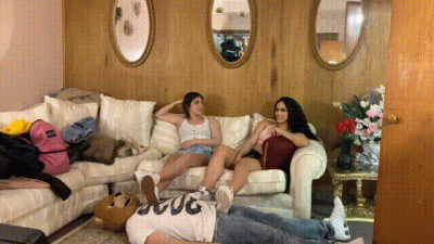 Teddy Bear Footrest For 2 Sorority Girls