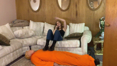 Being A Footrest For Doc Martin Boots